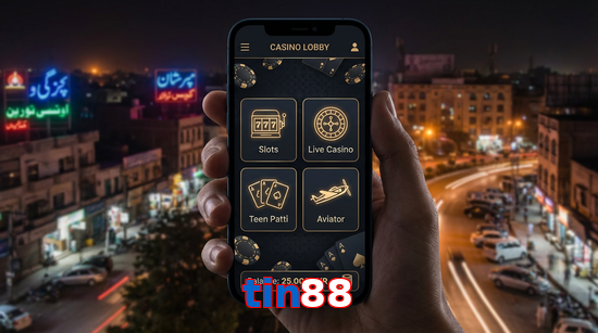 Main screen of Tin88 app page for PK players