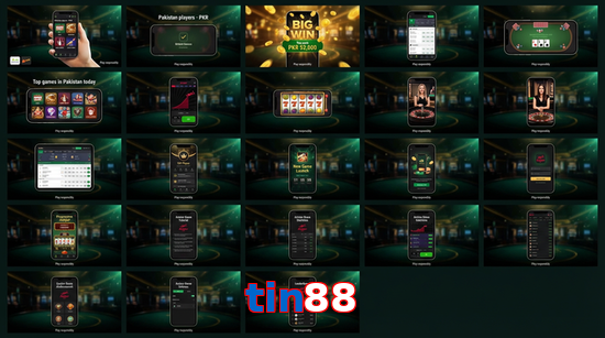 Main screen of Tin88 bet page for PK players